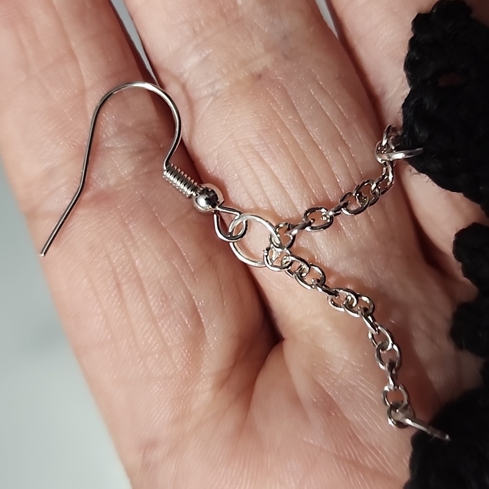 Hanging Bat Earrings - Picture 3 of 3